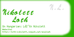 nikolett loth business card